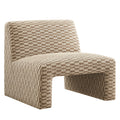 Amita Checked Woven Fabric Armless Accent Chair by Modway