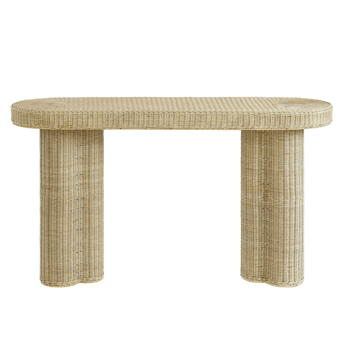 Sarova 59 Inch Natural Rattan Oval Console Table by Modway - EEI-7915