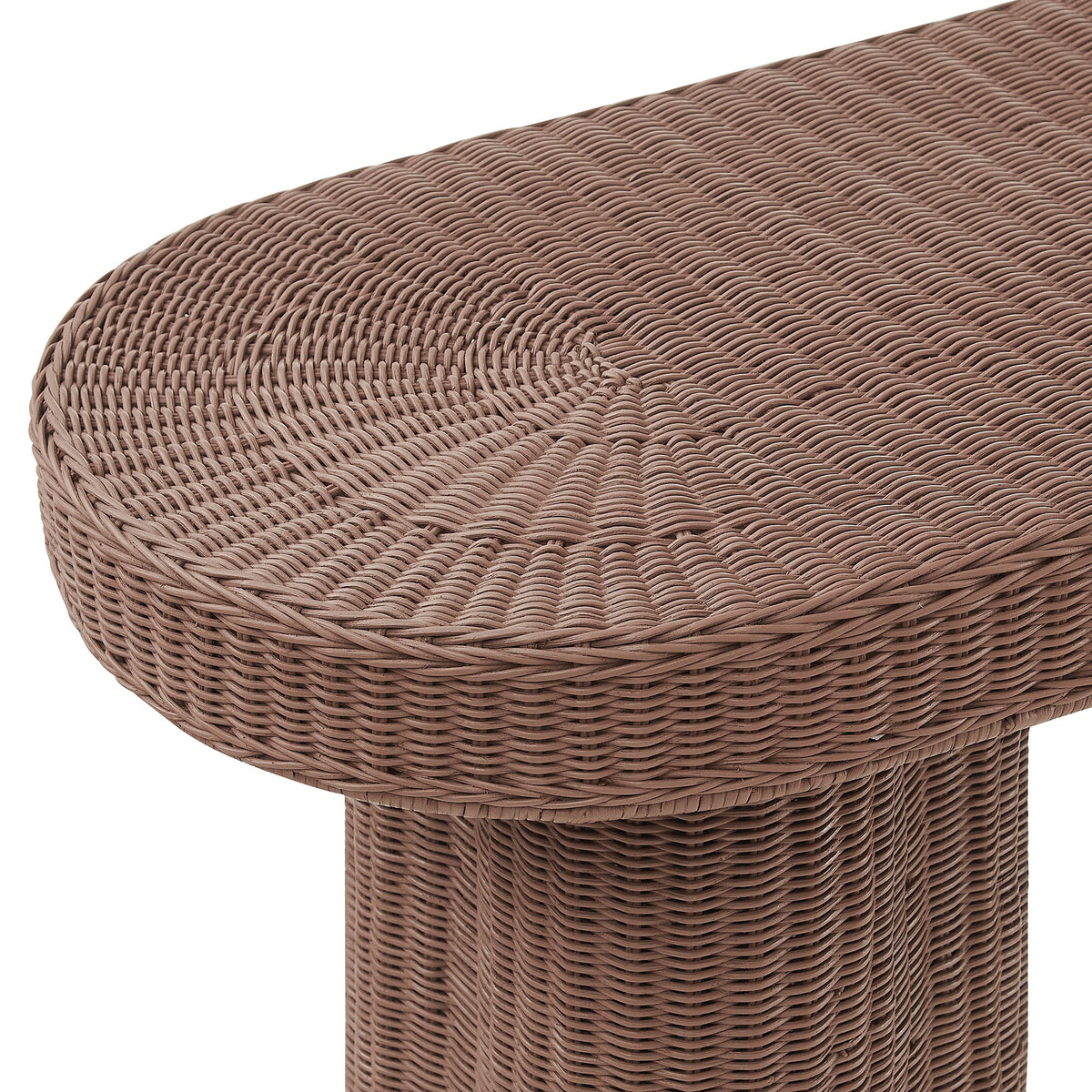 Sarova 59 Inch Natural Rattan Oval Console Table by Modway - EEI-7916