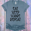 Eat Sleep Score Repeat Graphic Tee