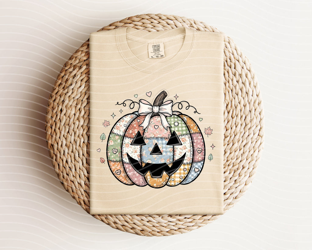 Faux Embroidery Pumpkin Graphic Tee