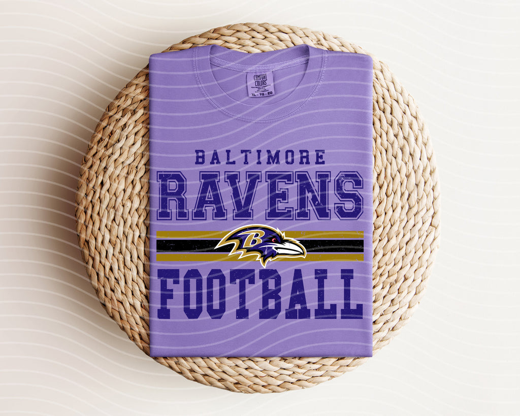 Ravens Football Distressed Graphic Tee