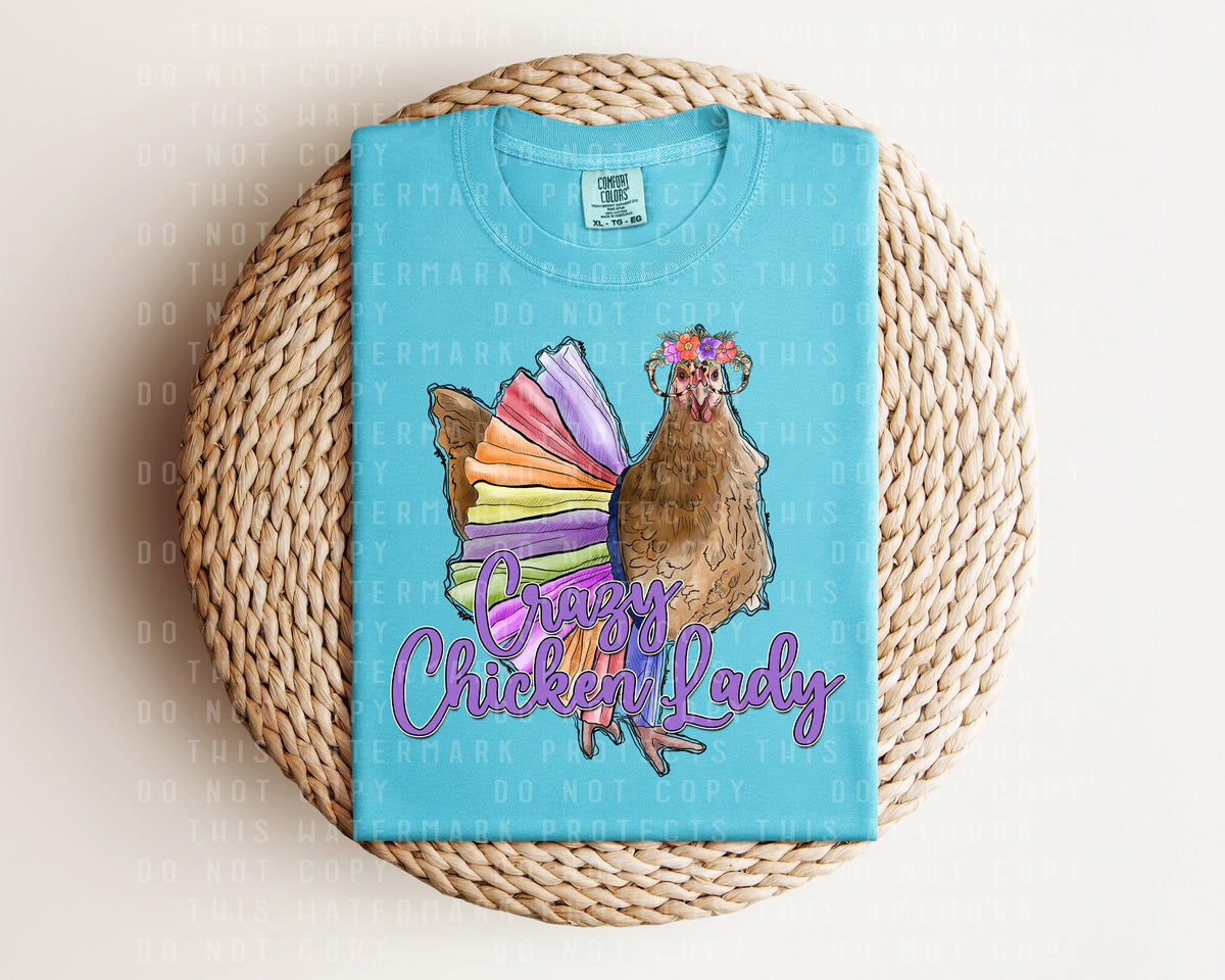 Crazy Chicken Lady Graphic Tee