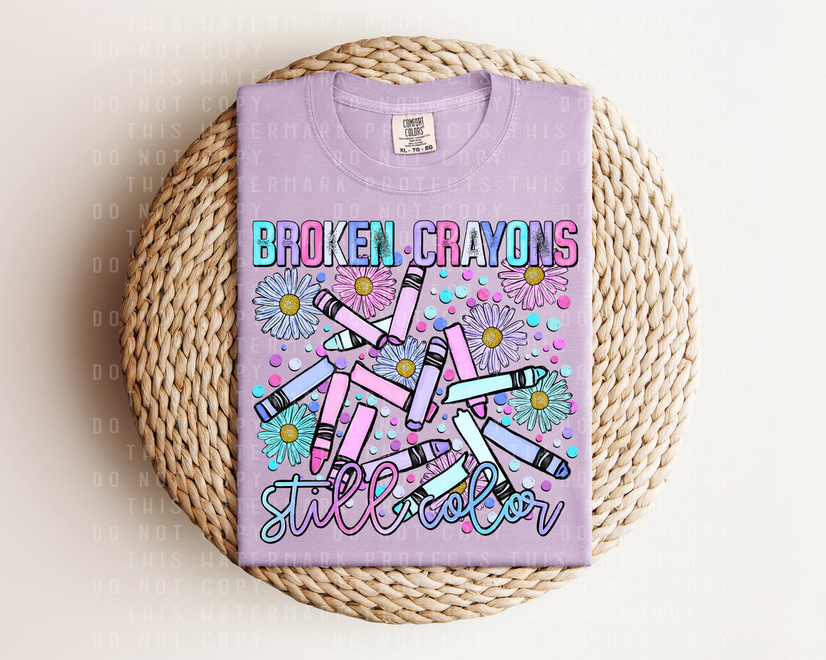 Broken Crayons Still Color Graphic Tee