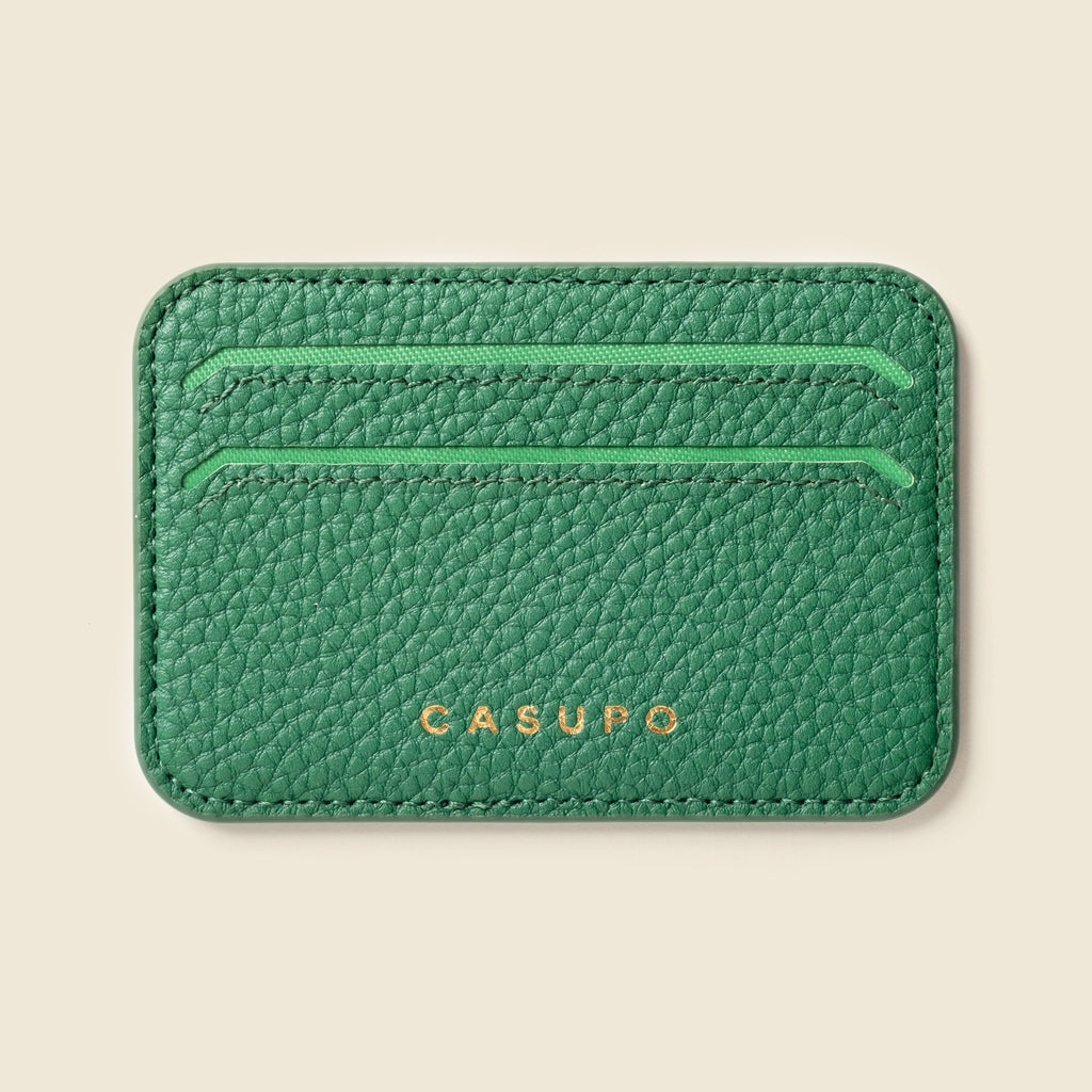 Mag Safe Leather Wallet with RFID - Green