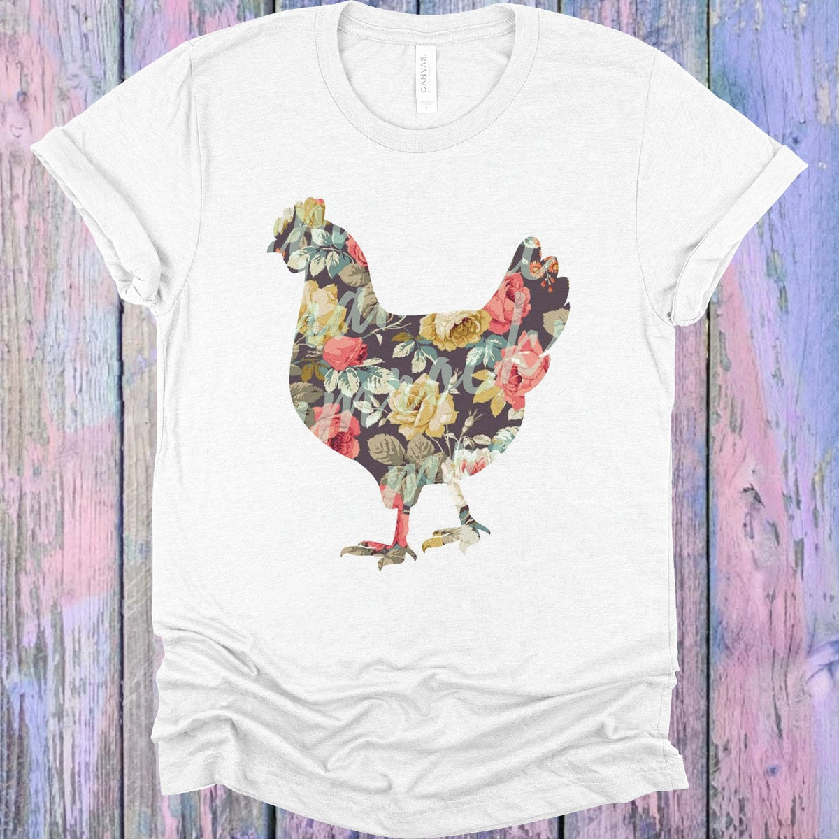 Floral Chicken Graphic Tee
