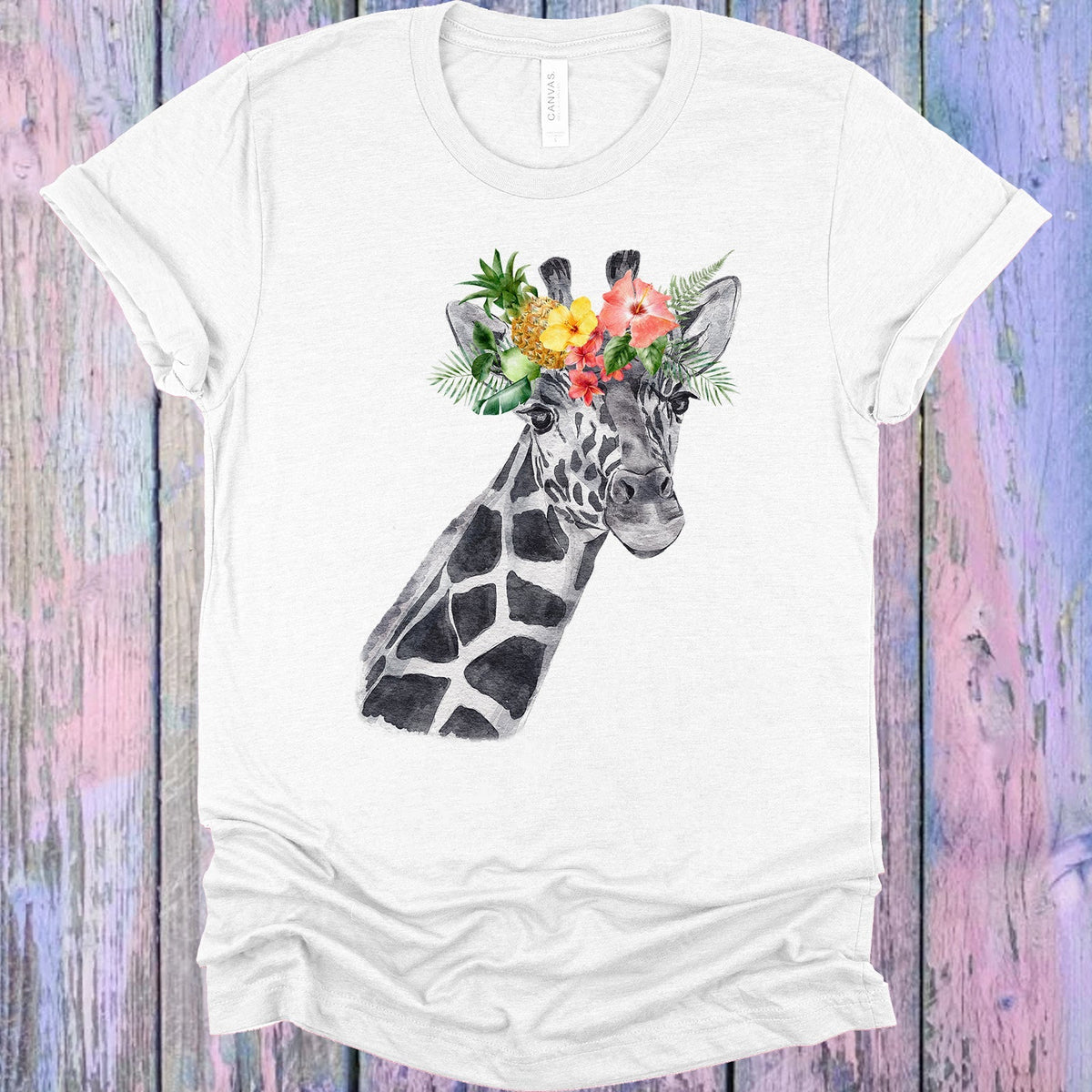 Floral Giraffe Graphic Tee