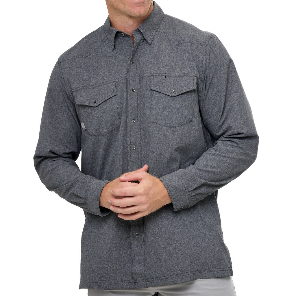 Caviar Pearl Snap Shirt | Long Sleeve