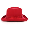 Ferrecci Red Wool Felt Godfather Fedora Hat