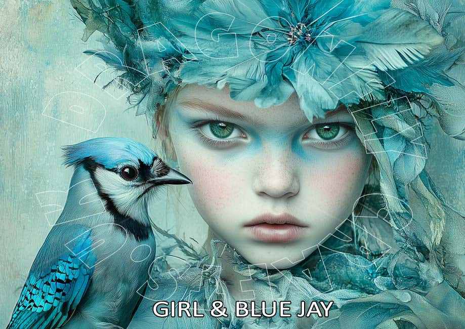Dragonfly Crafts - Girl and Bluejay
