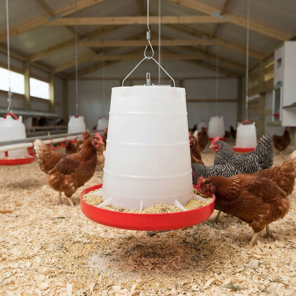 Little Giant Plastic Hanging Poultry Feeder Holds 11-Pound Feed
