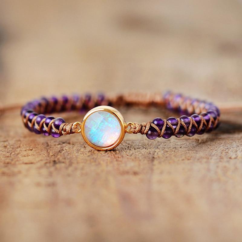 Handmade Luxury Wax  Elegant Bracelet With Stone In Modern Colorful Design For Woman and Ladies