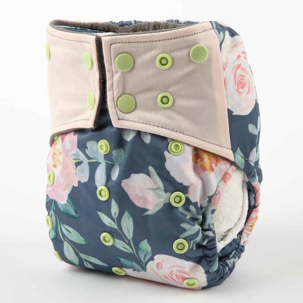 Luxury Charcoal Bamboo Baby Cloth Diaper Nappy Washable Reusable Double Gusset Square Tabs Nappies for Baby and Kids