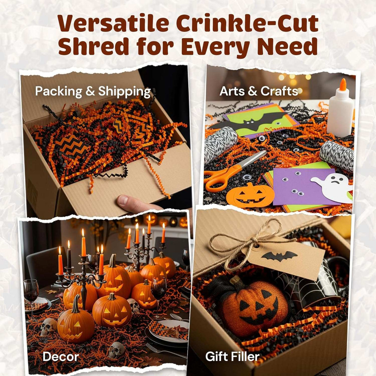 40LB HALLOWEEN CRINKLE PAPER