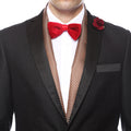 Premium Men's Polka Dot Formal Evening Scarf - Brown & White