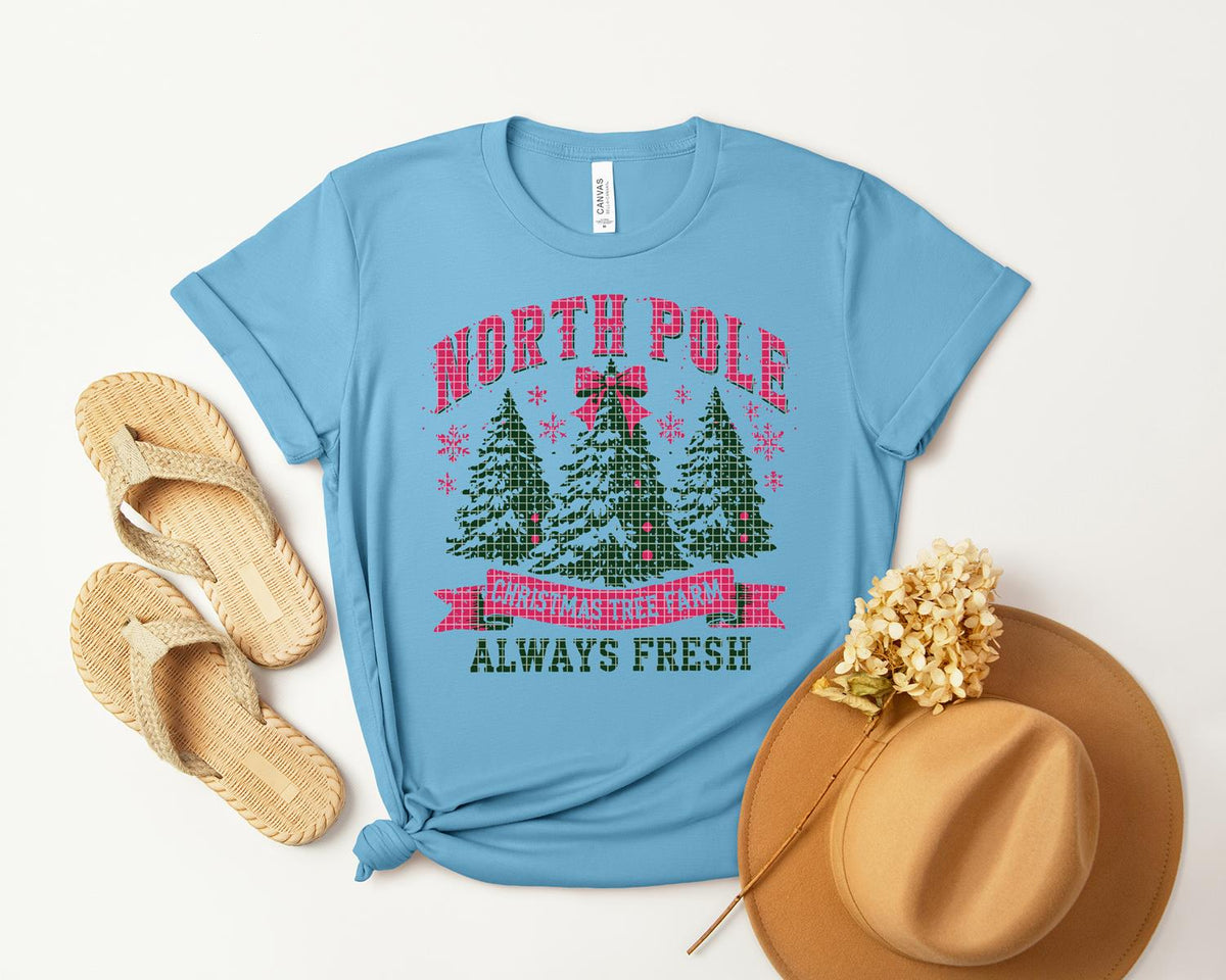 North Pole Christmas Tree Farm Graphic Tee
