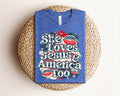 She Loves Jesus & America Too Graphic Tee