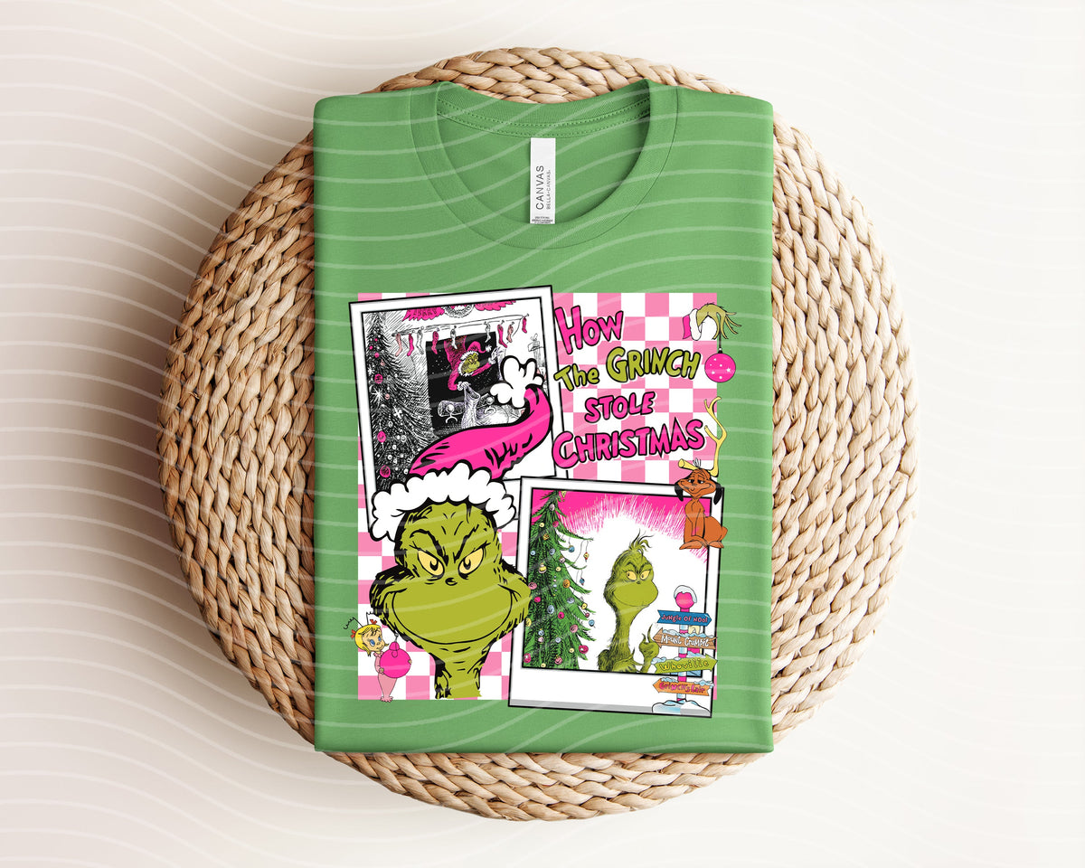Pink Stole Christmas Graphic Tee