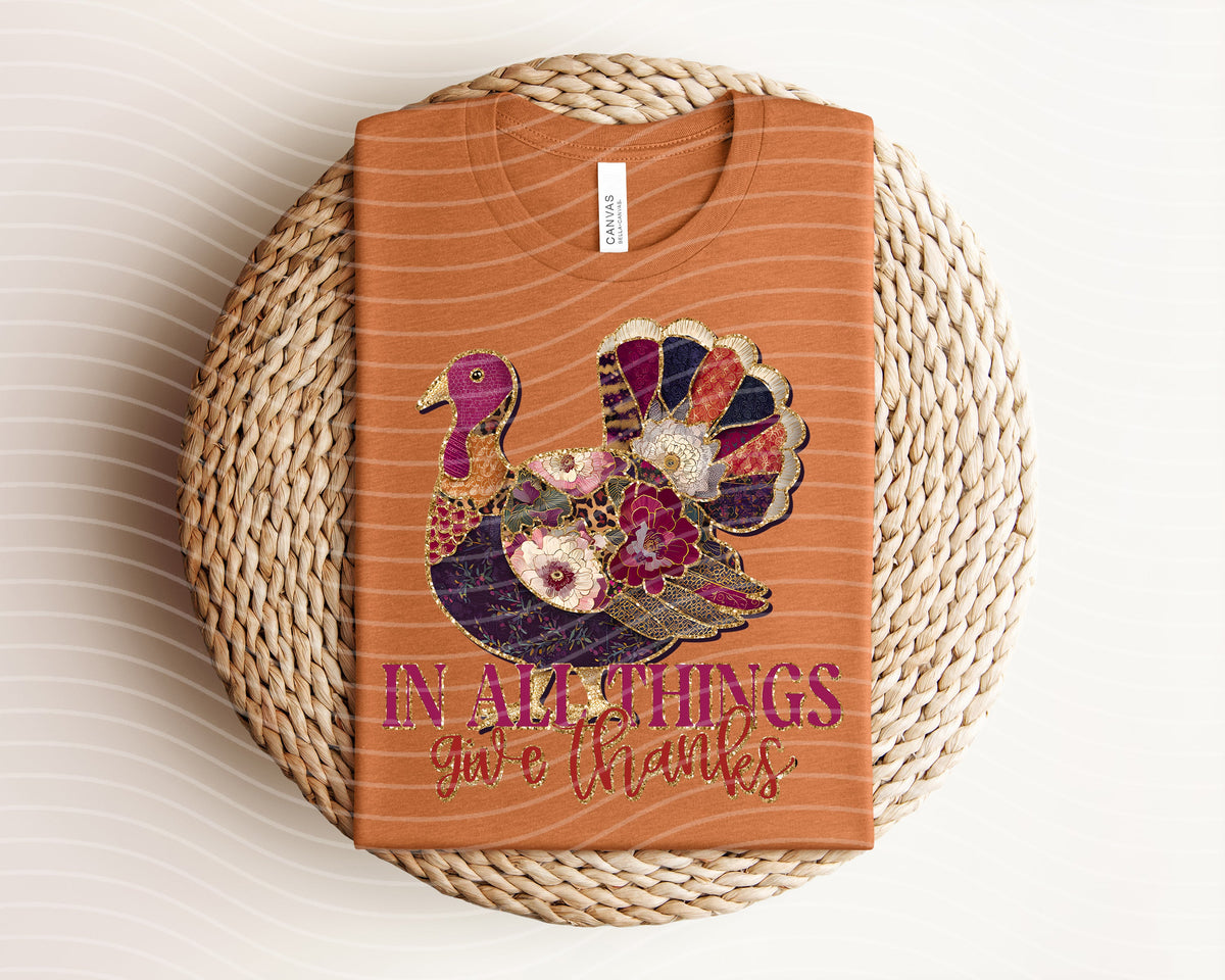 In All Things Give Thanks Graphic Tee