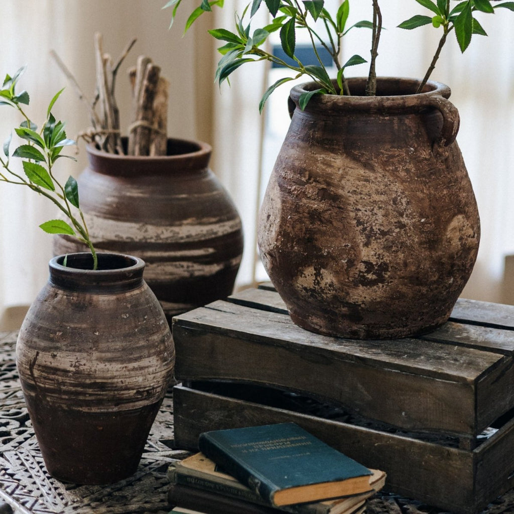 Restoration Brown Clay Pot