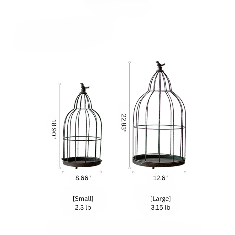 Vintage Garden Birdcage Display