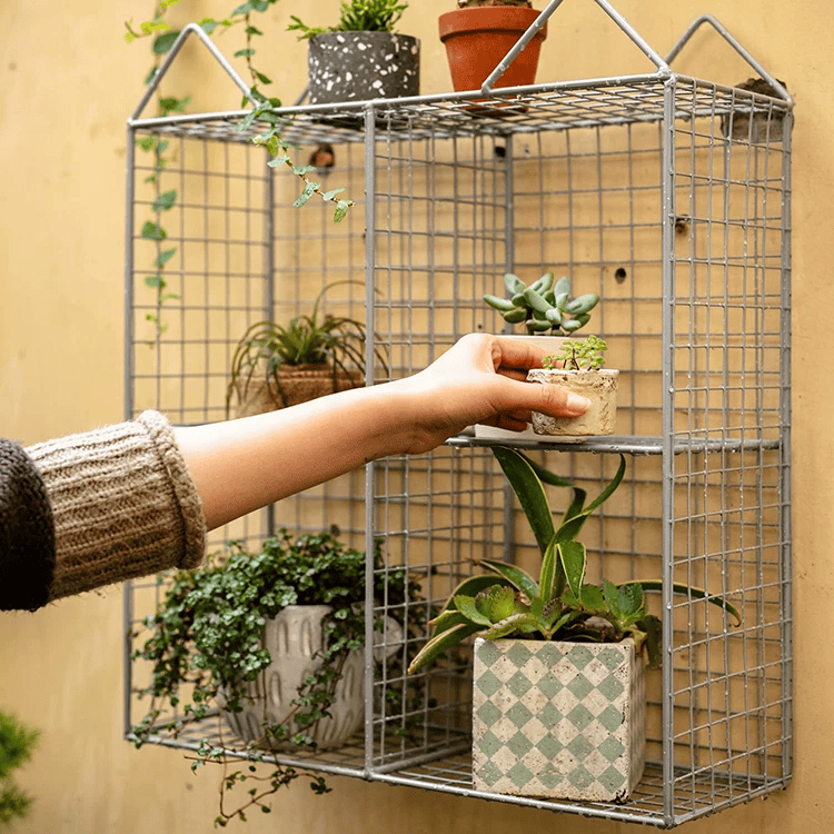 Farmhouse Wire Grid Display Shelf