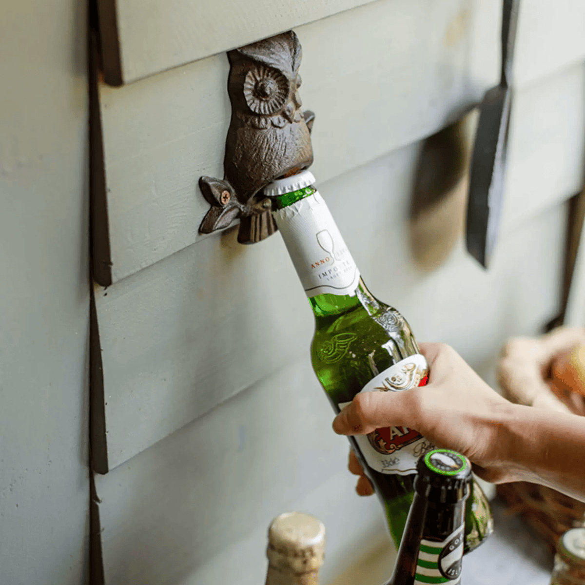 Rustic Owl Cast Iron Bottle Opener