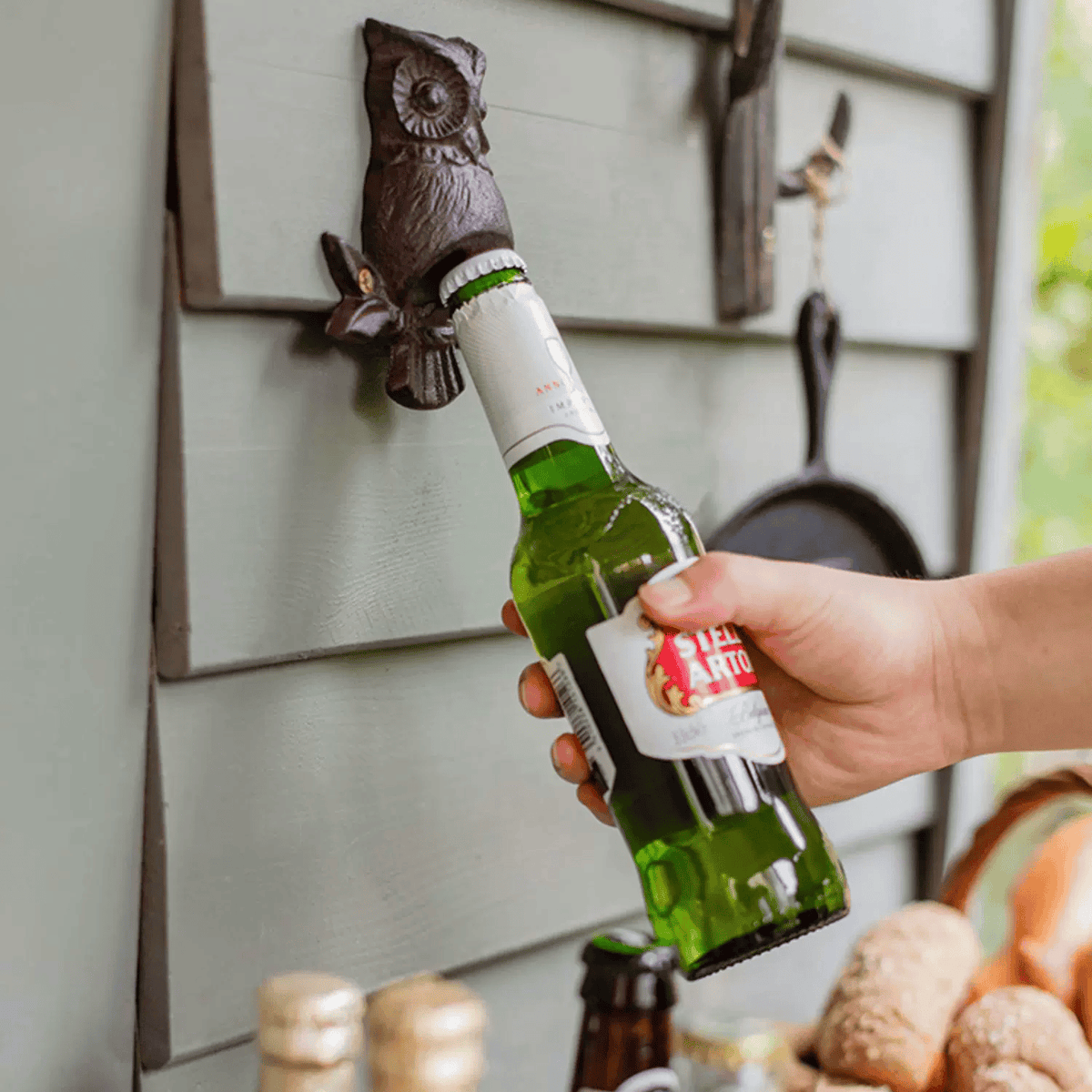 Rustic Owl Cast Iron Bottle Opener