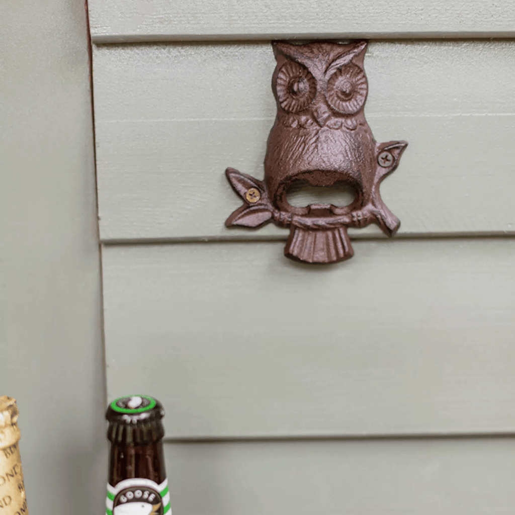 Rustic Owl Cast Iron Bottle Opener