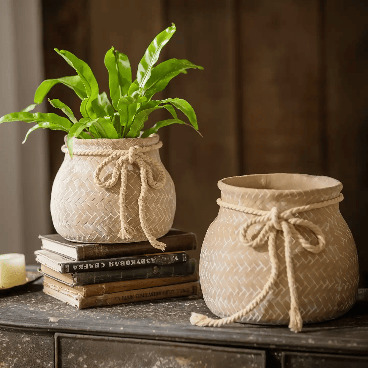 Garden Sack Cement Planter