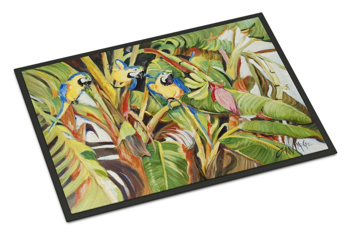 Three Blue Parrots Doormat Indoor Outdoor 18H X 27W Front Door Mat Rugs for Entryway, Non Slip Washable