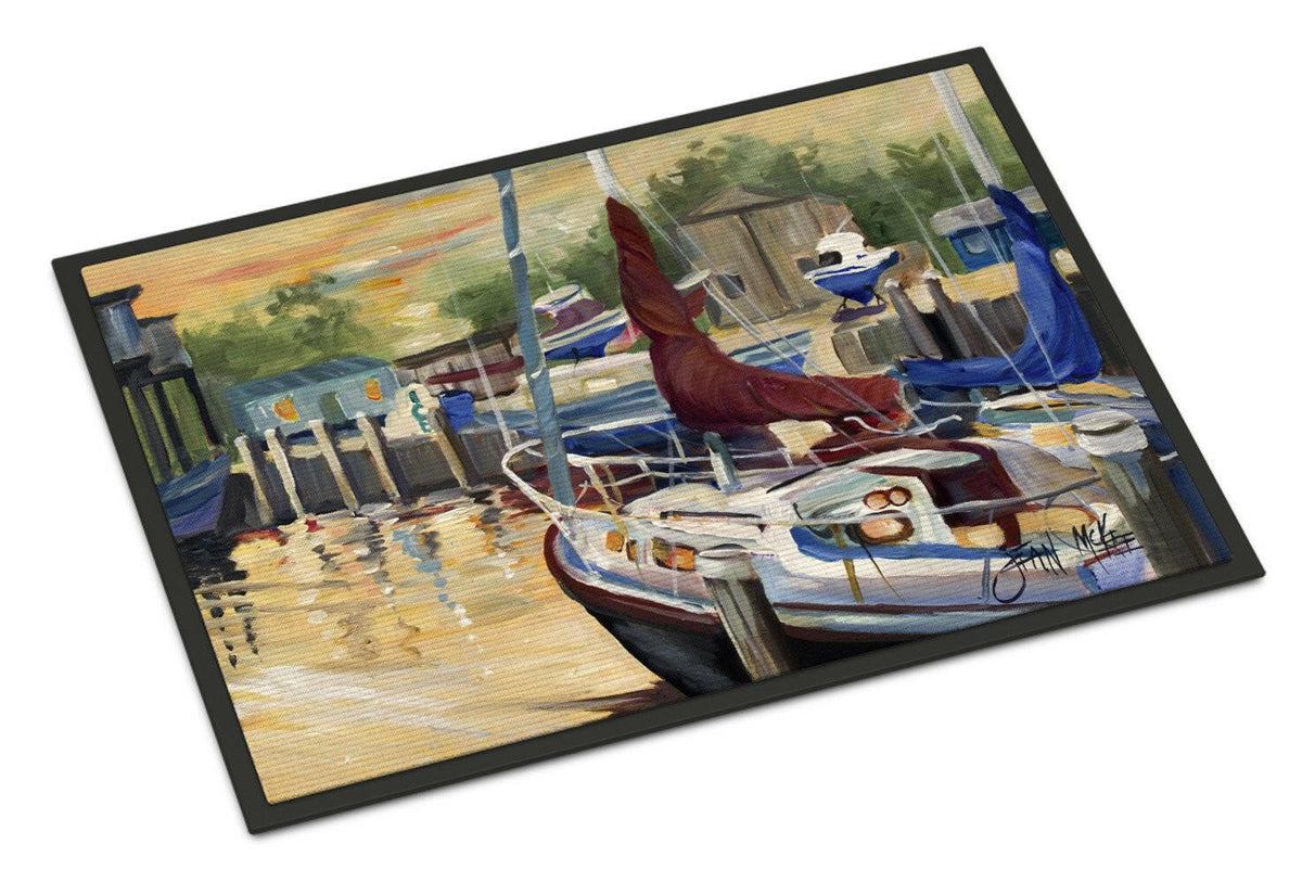 New Sunset Bay Sailboat Doormat Indoor Outdoor 18H X 27W Front Door Mat Rugs for Entryway, Non Slip Washable