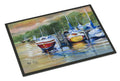 Up the Creek Sailboat Doormat Indoor Outdoor 18H X 27W Front Door Mat Rugs for Entryway, Non Slip Washable