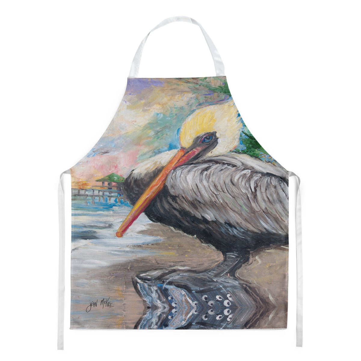 Bay View Pelican Apron Cooking Kitchen Server Baking Crafts Gardening for Adult Women Men, Unisex, Large, Multicolor