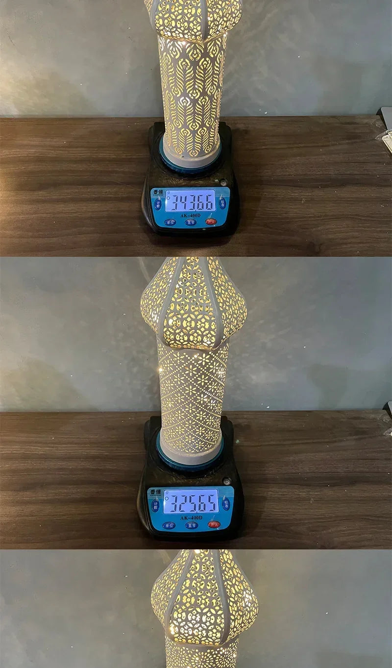 Lantern - LED Gold Wrought Iron