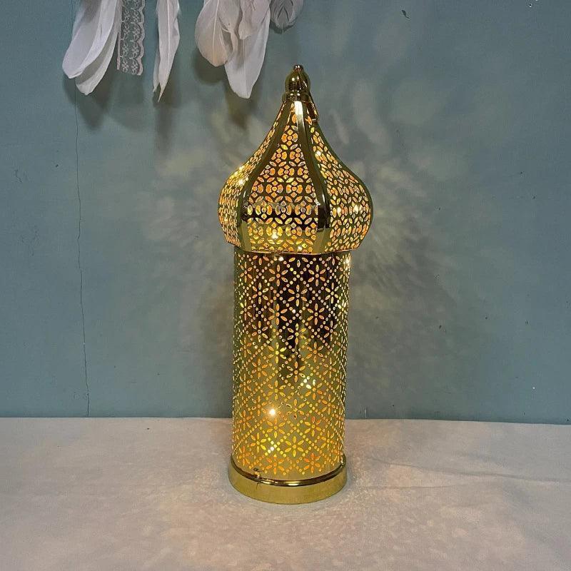 Lantern - LED Gold Wrought Iron