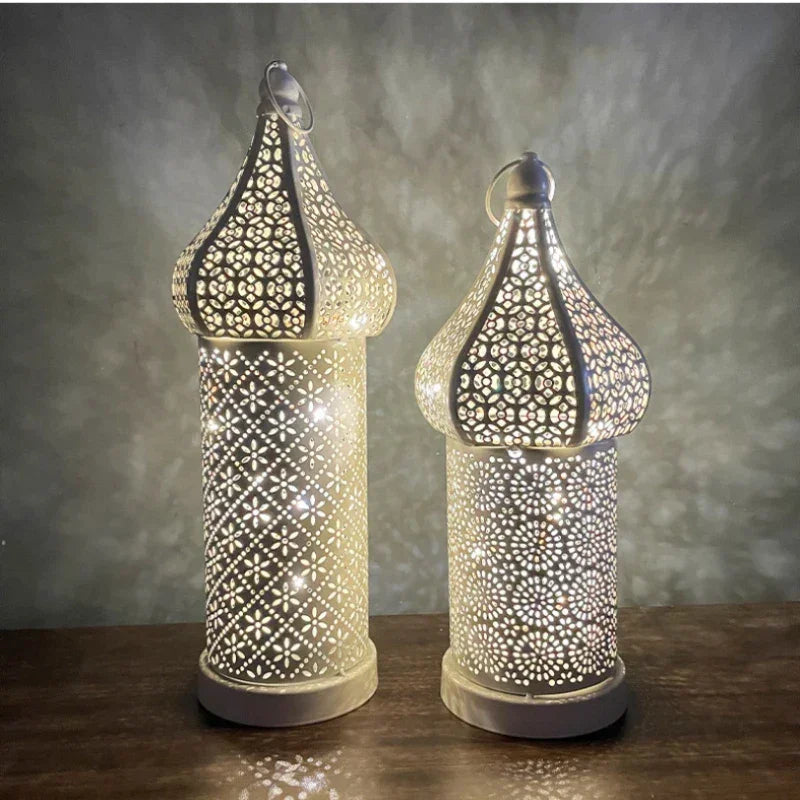 Lantern - LED Gold Wrought Iron