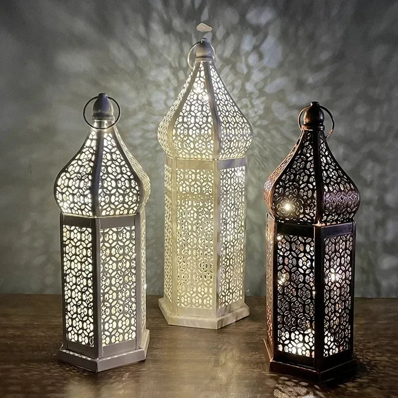 Lantern - LED Iron Moroccan Retro