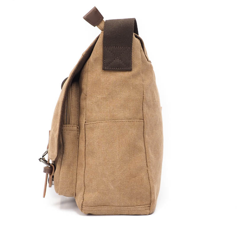 Large Waxed Canvas Messenger Bag