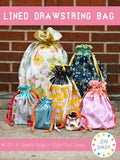 Lined Drawstring Bag Downloadable Pattern