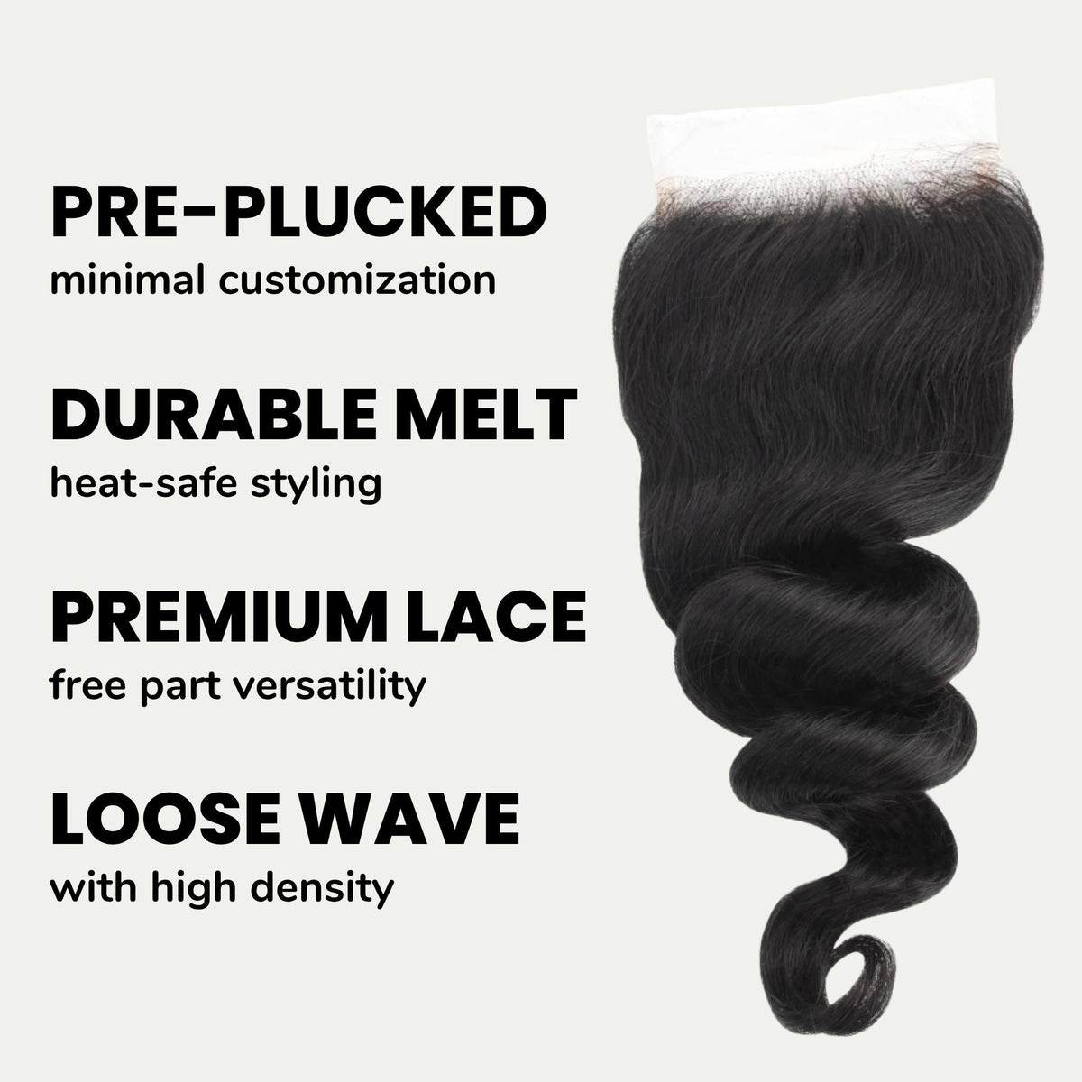 Loose Wave 5x5 HD Lace Human Hair Closure