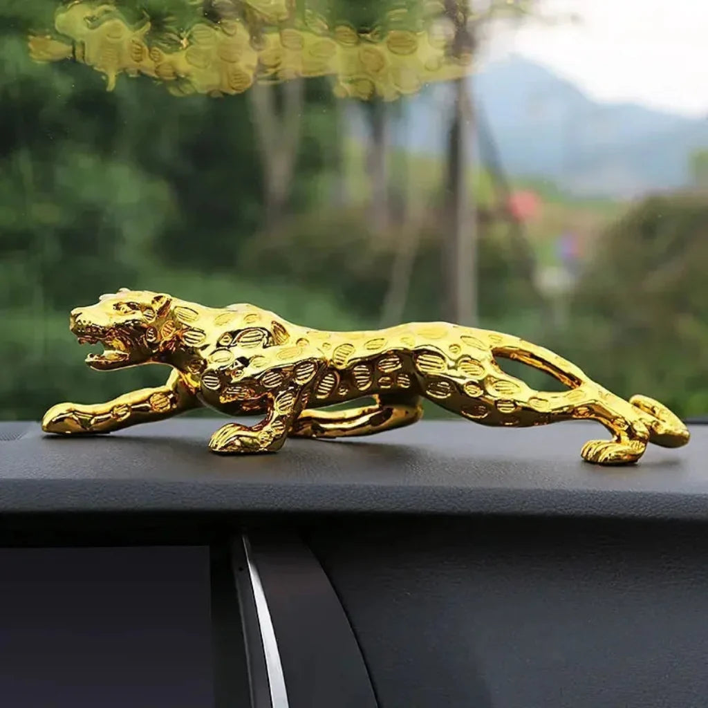 Luxury Running Leopard Car Dashboard Figurine for Home & Office Decor