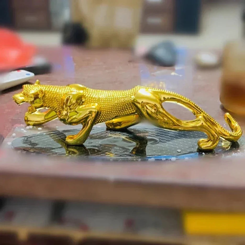 Luxury Running Leopard Car Dashboard Figurine for Home & Office Decor