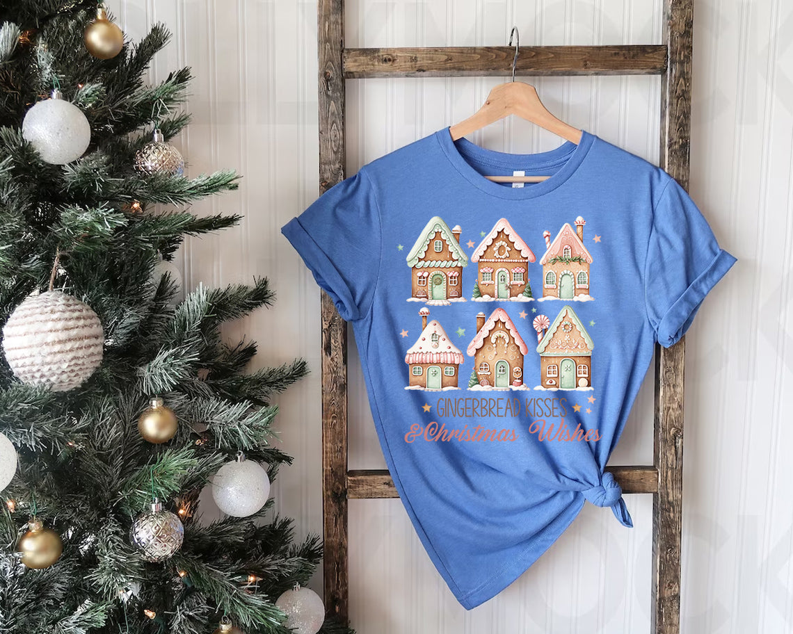 Gingerbread Kisses & Christmas Wishes Graphic Tee