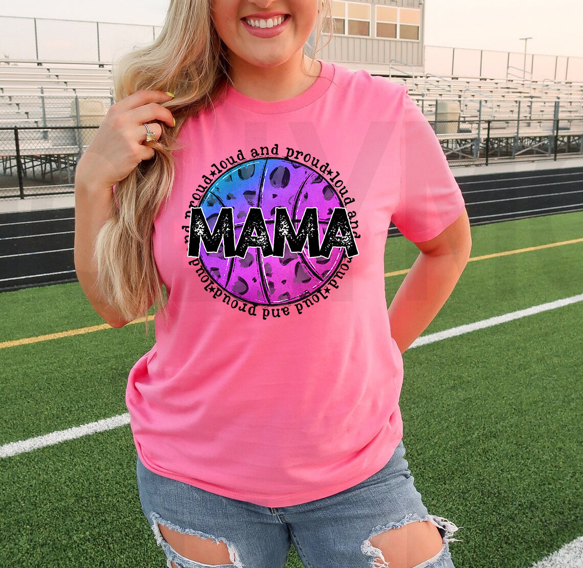 Loud and Proud Basketball Mama Graphic Tee