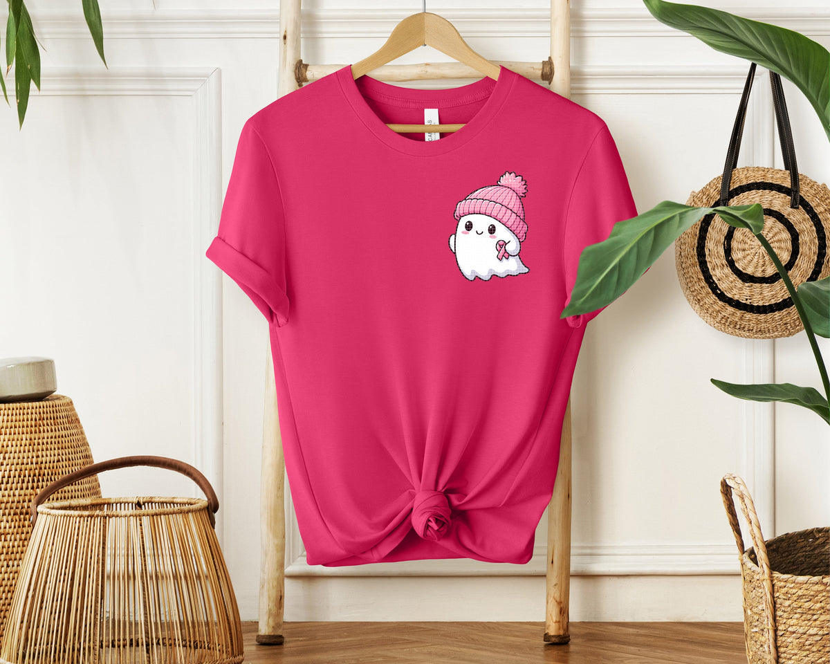 Pink Ribbon Ghost Graphic Tee