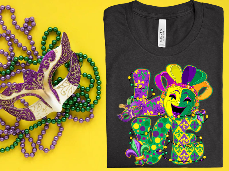 Love Mardi Gras Graphic Tee
