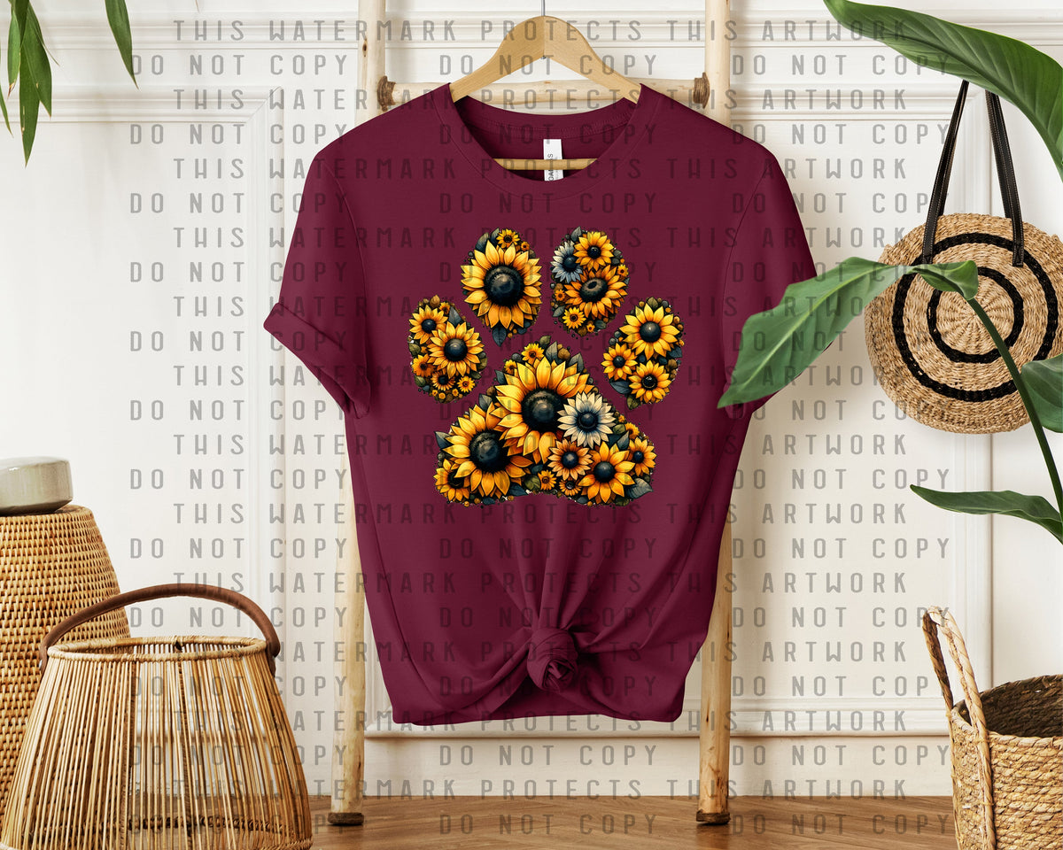 Sunflower Paw Graphic Tee
