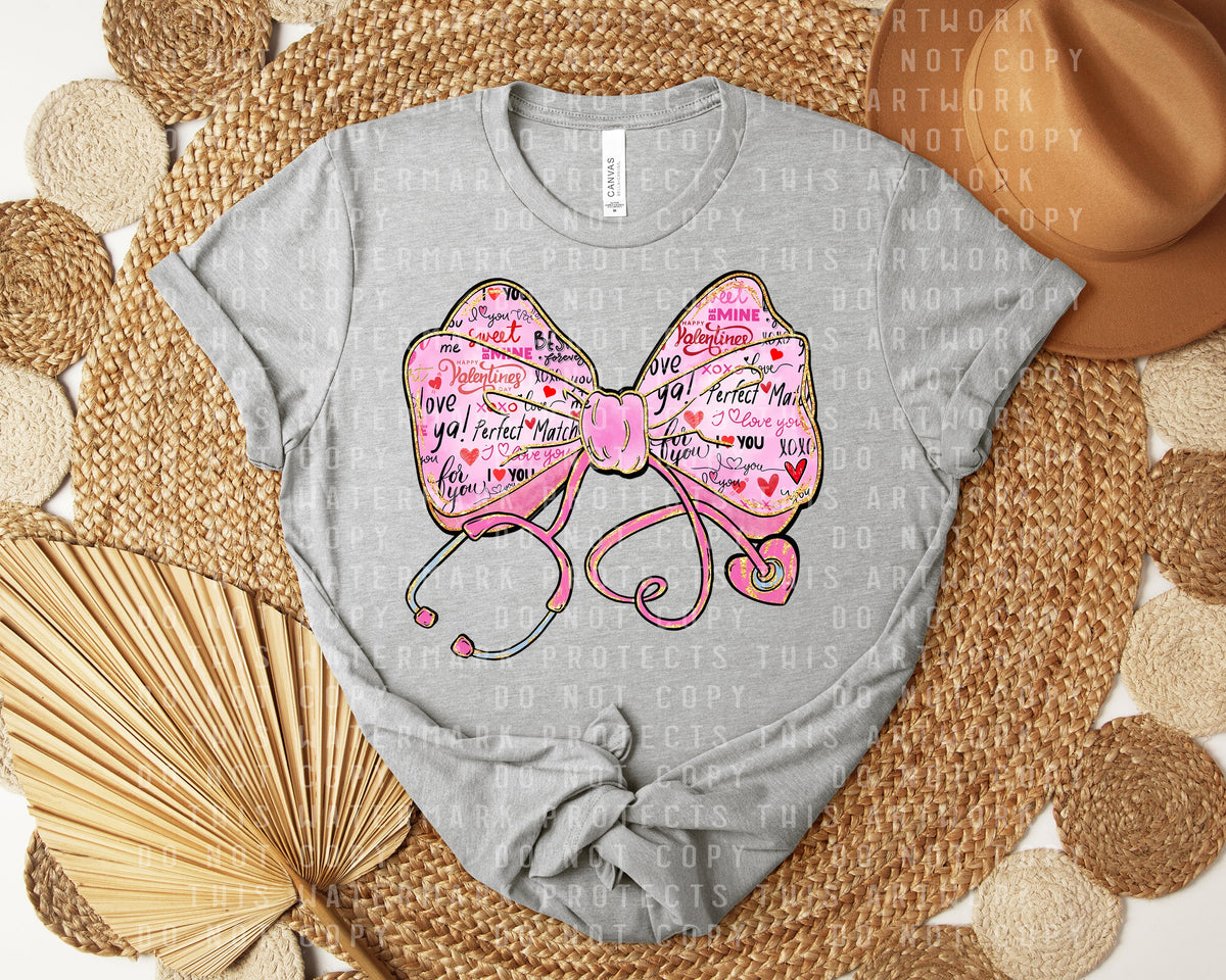 Stethoscope Bow Graphic Tee