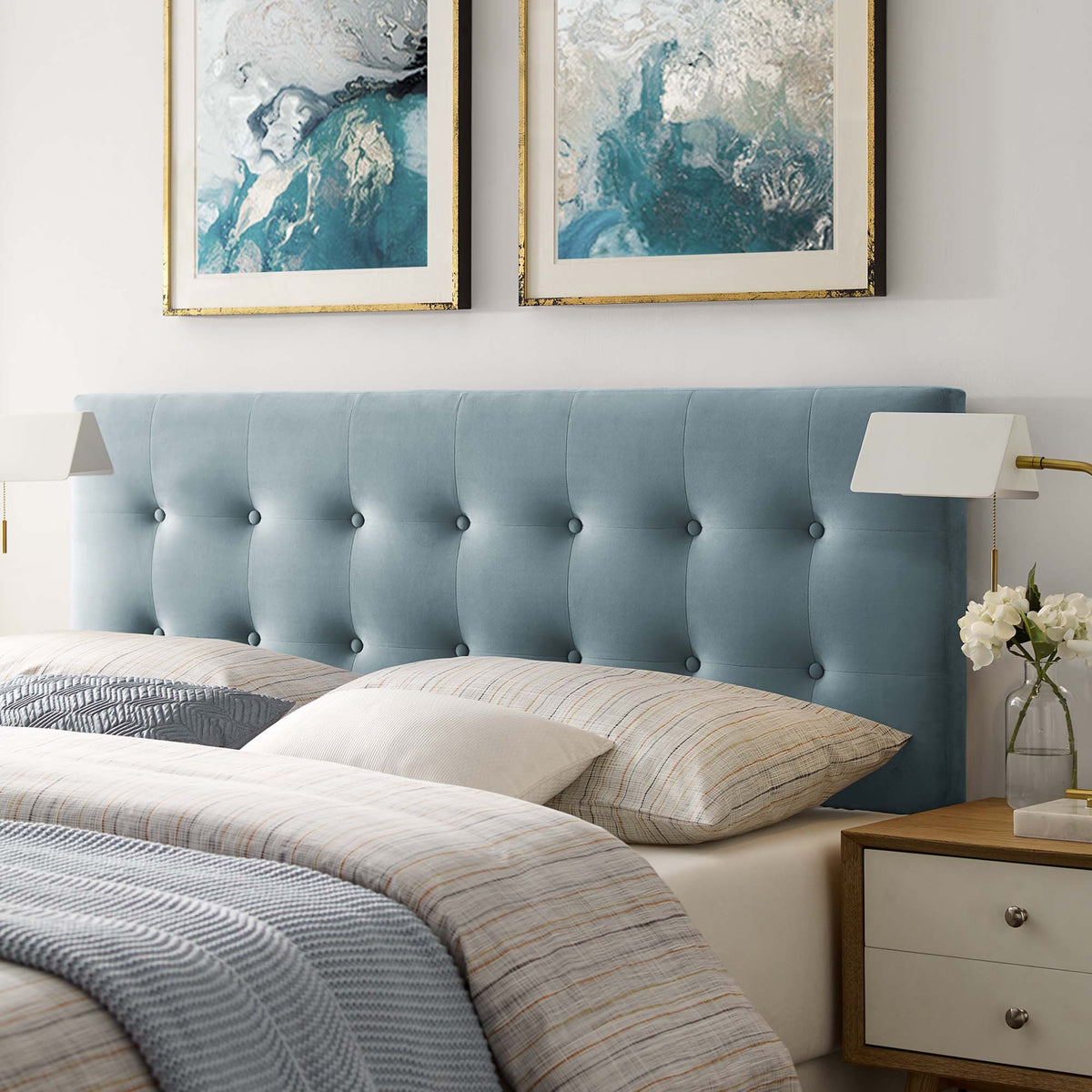 Emily Biscuit Tufted Performance Velvet Queen Headboard by Modway